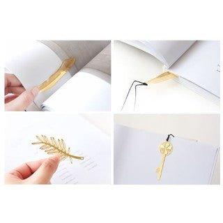 Original Wenqing Feather Snowflake Leaves Key Texture Hollow Metal Bookmark Bookmark NP-H7TIM-904 - CHL-STORE 