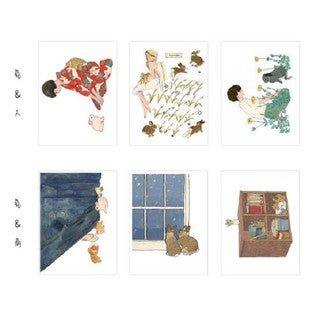 Paper and ink life rabbit series and paper stickers diy stickers 6 styles NP-H7TAY-0353 - CHL-STORE 