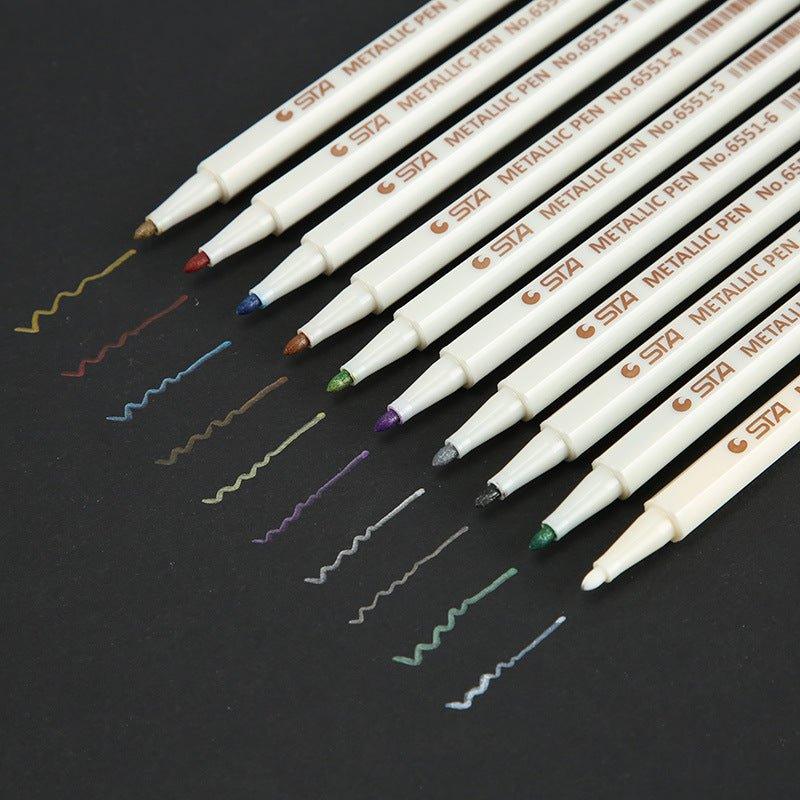 Pearlescent hard tip Water-based ink Paint pen Metal pen NP-H7TAY-202 - CHL-STORE 