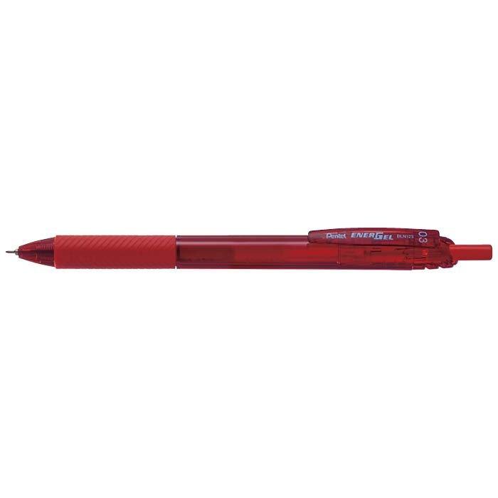 Pentel EnerGel BLN12 Gel Pen - Quick Drying, Smooth Writing 0.3mm-Red