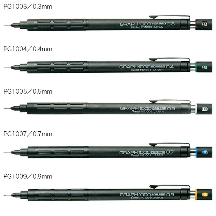 PENTEL GRAPH1000 Mechanical Pencil - Enhanced Stability, Lead