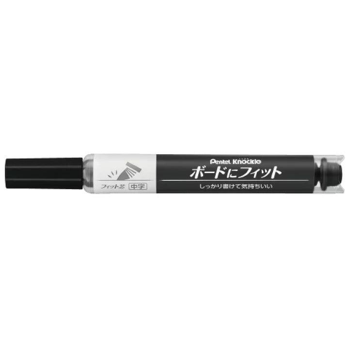 PENTEL KNOCKLE Back pressure elastic whiteboard pen, round core, medium black ink EMWL5SBF - CHL-STORE 