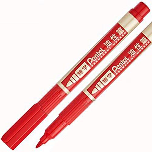 Red permanent store marker pen