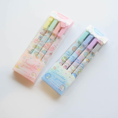 Pentel SLW11PSM4 limited FITLINE pink color 4-color group double-headed highlighter set - CHL-STORE 