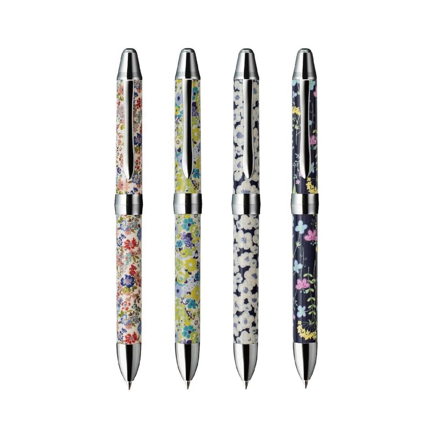 Pentel VICUNA EX Limited Textile Patterns Popular Flowers Retro Patterns Two Plus One Functional Pen Black Ink Red Ink Automatic Pen - CHL-STORE 