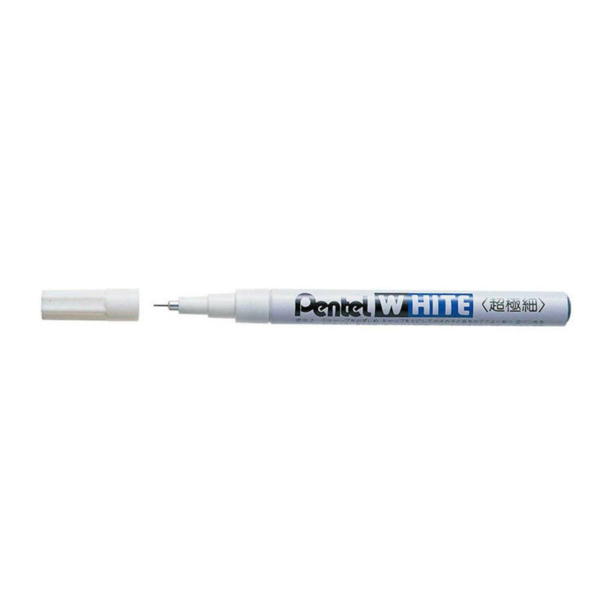 PENTEL X100W-F 0.5mm White Paint Pen Ultra Fine White Paint Pen Oily Marker White Marker Metal Pen Tip - CHL-STORE 