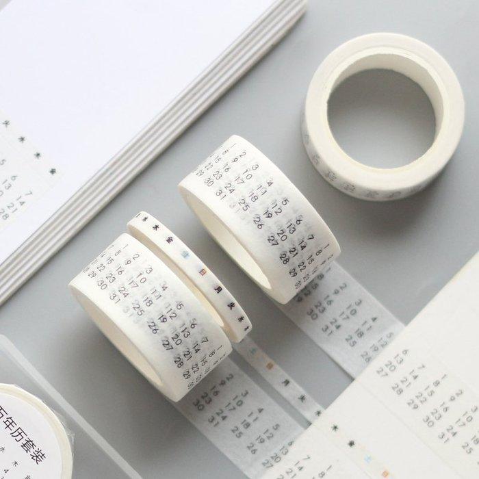 Perpetual calendar and paper hand account tape practical hand-tear date tape month and week tape set week marking - CHL-STORE 