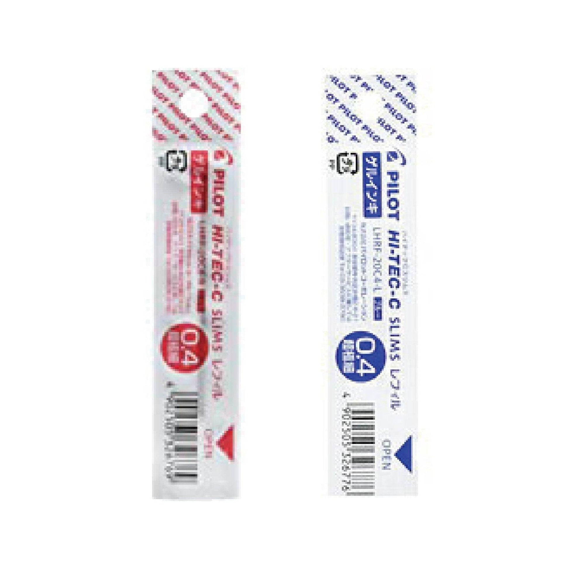 PILOT LHRF-20C4 HI-TEC-C Slims Refill Waterborne Refill 0.4mm Blue Red Refill - CHL-STORE 