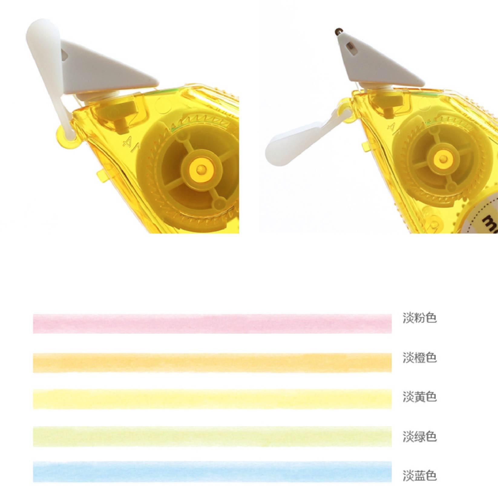 PLUS DC-036PM-3 Marker correction tape Fluorescent stand-up tape yellow