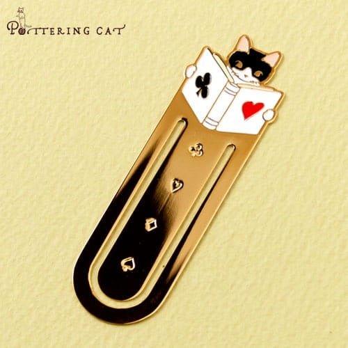 2X Cute Black Cat Metal Hollow Bookmark Holder Paper Marker Stationery  Supply.OR