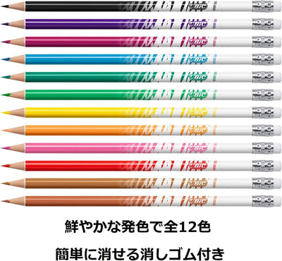 (Pre-Order) BIC Big kids Erasable colored pencils BKEVOILLPK12 - CHL-STORE 