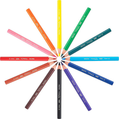(Pre-Order) BIC Big kids Sankaku axis colored pencils BKEVOTRI12E - CHL-STORE 