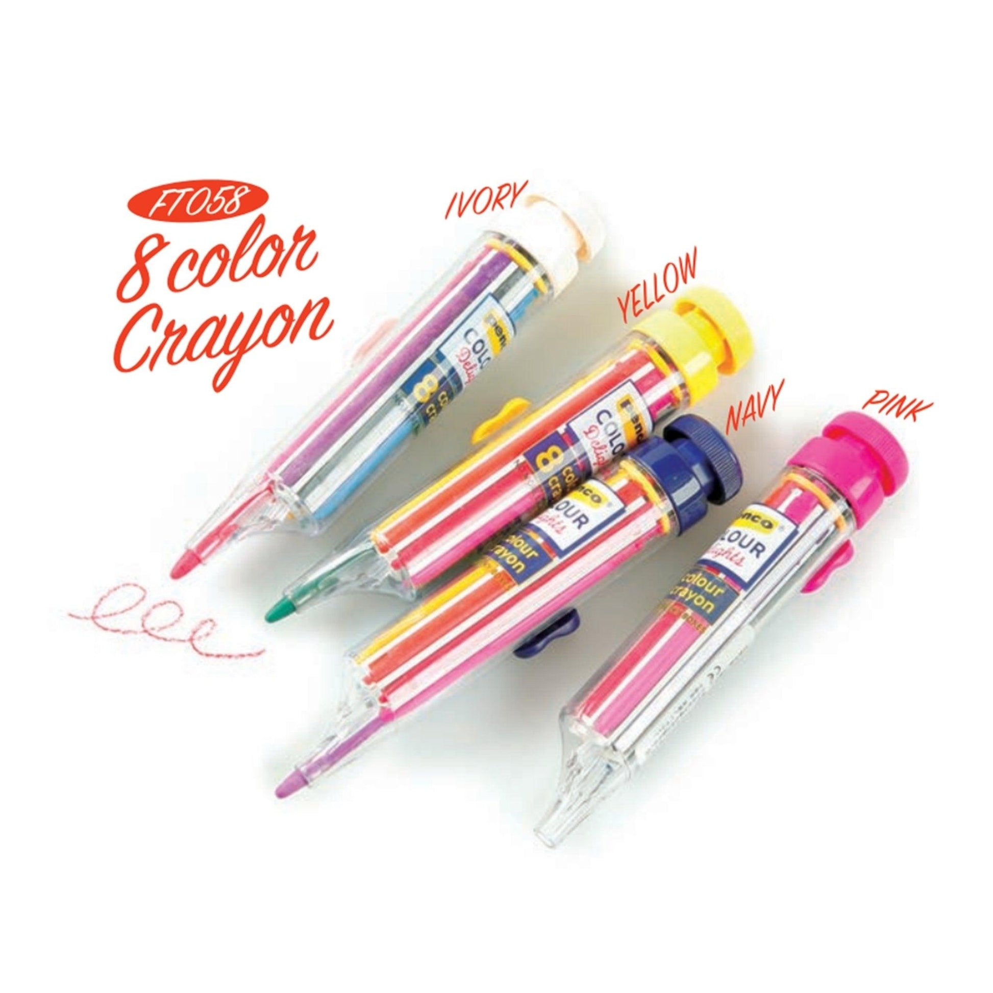 (Pre-Order) HIGHTIDE PENCO 8COLOUR CRAYON FT058 - CHL-STORE 