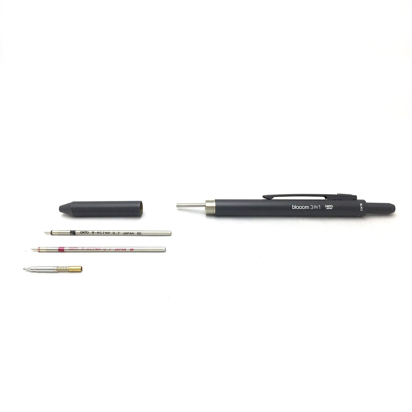 (Pre-Order) OHTO Multi-Function Ballpoint Pen Blooom 3 in 1 Multi Pen Metal Pen MF-25B3 - CHL-STORE 