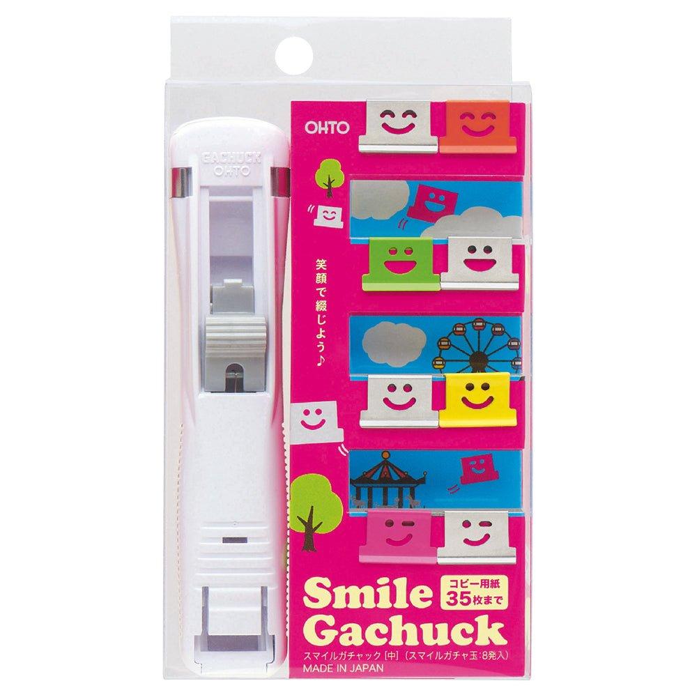 (Pre-Order) OHTO Smile Gachuck Non-Stapler Stainless Steel Clip Smile Clip GS-500S - CHL-STORE 