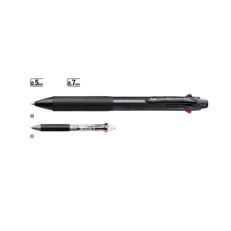 (Pre-Order) PENTEL Vicuna plan + memo ball-point pen 2 pen diameters 3 colors 0.5mm 0.7mm XBXC45 - CHL-STORE 