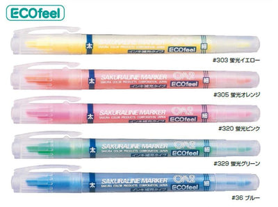 (Pre-Order) SAKURA VK-T Line Marker OA2 Double-ended highlighter - CHL-STORE 