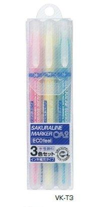 (Pre-Order) SAKURA VK-T3 VK-T5 Line Marker OA2 Set Double-ended highlighter set - CHL-STORE 