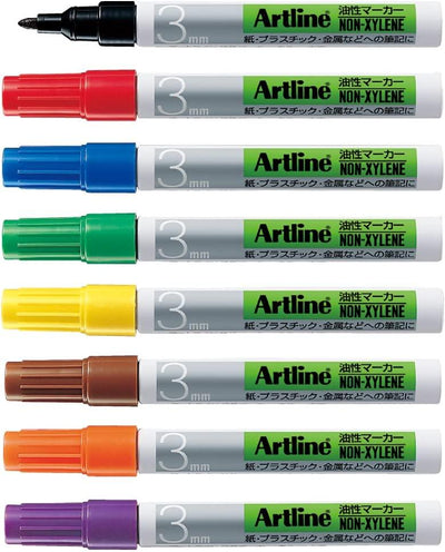 (Pre-Order) SHACHIHATA Artline 1.5mm Permanent Marker set Round 3 7K-8 KR-20 - CHL-STORE 