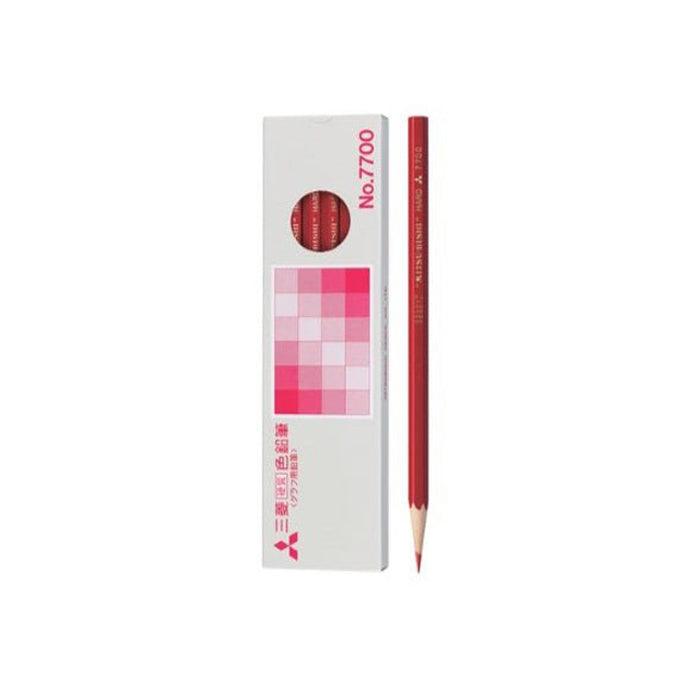 (Pre-Order) UNI colored hard pencil red color, 7700 - CHL-STORE 