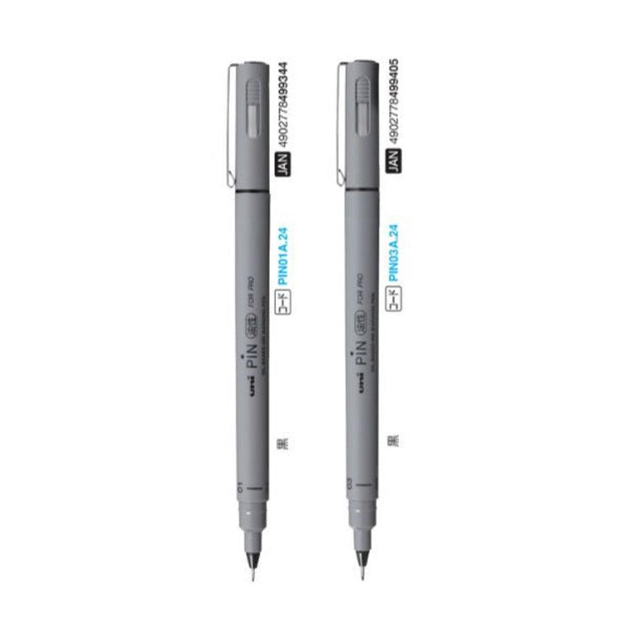 (Pre-Order) Uni Pin 0.49mm/ 0.64mm Oil-based Pigment Pen, PIN-01A, PIN-03A - CHL-STORE 