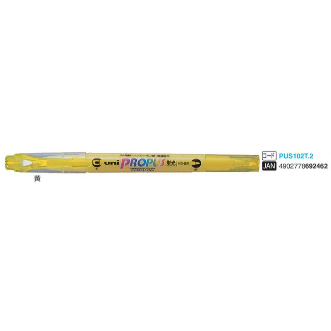 (Pre-Order) UNI Propus window double sided highlighter, PUS-102T - CHL-STORE 