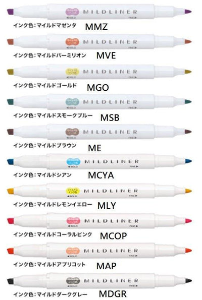 (Pre-Order) ZEBRA Mildliner highlighter pen, Water-based marker 35 colors available WKT7 - CHL-STORE 