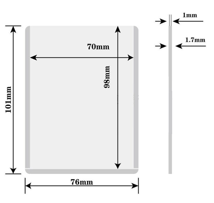 PVC rigid collection transparent card sleeve with protective film game card sleeve 76*101mm transparent NP-070022 - CHL-STORE 