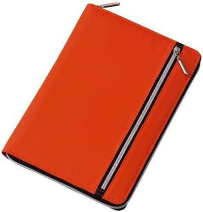 Raymay A5 Notebook Double Zipper Handbag Multifunctional Handbag Storage Handbag Orange - CHL-STORE 