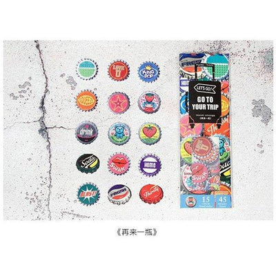 Retro American Style Street Style Late Time Series Decoration Handbook Washi Stickers Decorative Stickers Sticker Pack NP-H7TIW-009 - CHL-STORE 