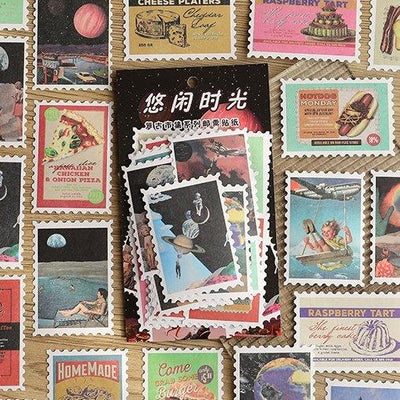 Retro market series diy cute stamp stickers material stickers 30pcs NP-000153 - CHL-STORE 
