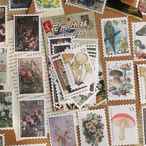 Retro market series diy cute stamp stickers material stickers 30pcs NP-000153 - CHL-STORE 
