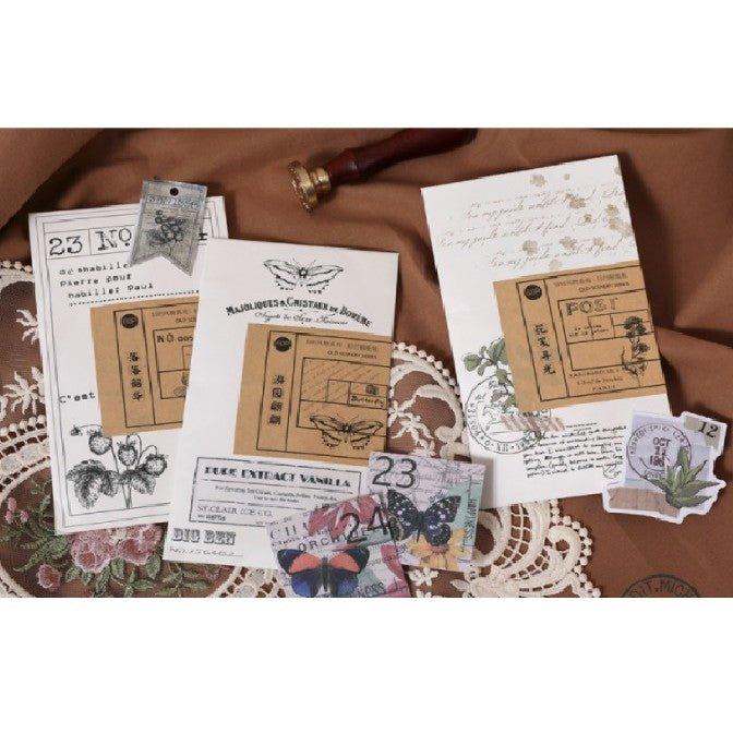 Retro stickers old-time scenery series sticker pack special-shaped sealing stickers 60 pieces NP-000003 - CHL-STORE 