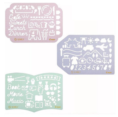 Ruler Various Shapes PILOT ILMILY COLOR TWO COLOR New Arrival Record Card Drawing Student Girl Creativity School Office Stationery Art TNIL02S - CHL-STORE 