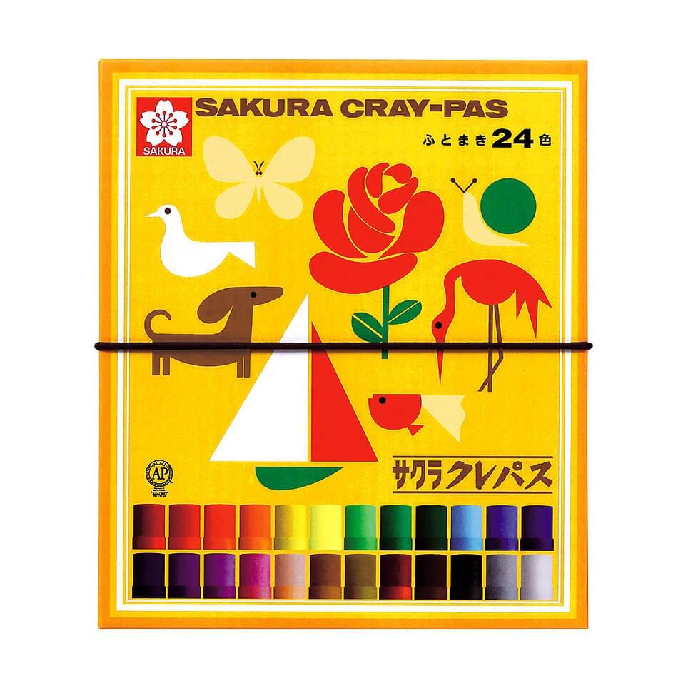 SAKURA Children's Painting Drawing Tools Mixable Color Crayons Washable Crayons Pastel Crayons 24 Color Group LY24R LP24R - CHL-STORE 