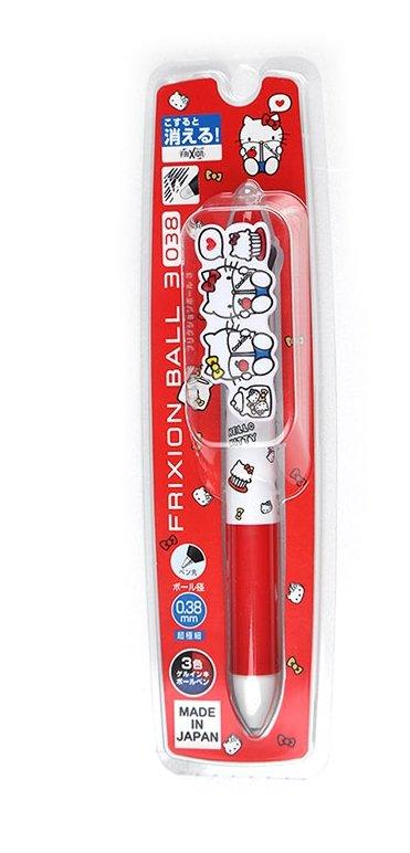 SANRIO 0.38mm 3-Color Eraser Pen Pom Pom Purin Doraemon Kitty Snoopy Cinnamoroll - CHL-STORE 