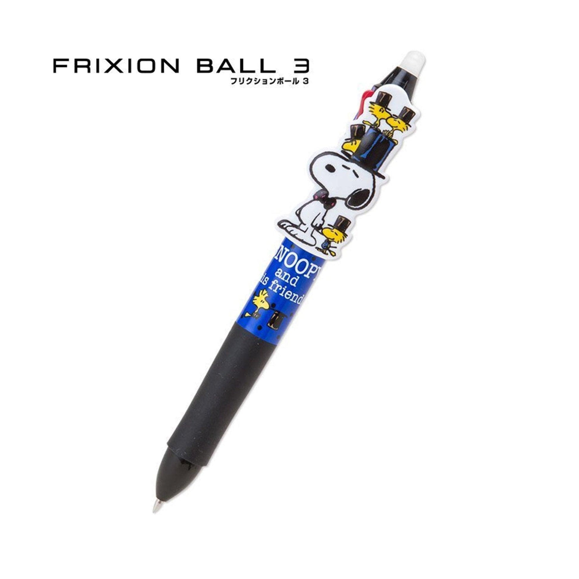 SANRIO 0.38mm 3-Color Eraser Pen Pom Pom Purin Doraemon Kitty Snoopy Cinnamoroll - CHL-STORE 