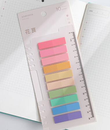 See Eslite Retro Color Index Stickers Notes 200 Sheets Ruler NP-000019 - CHL-STORE 