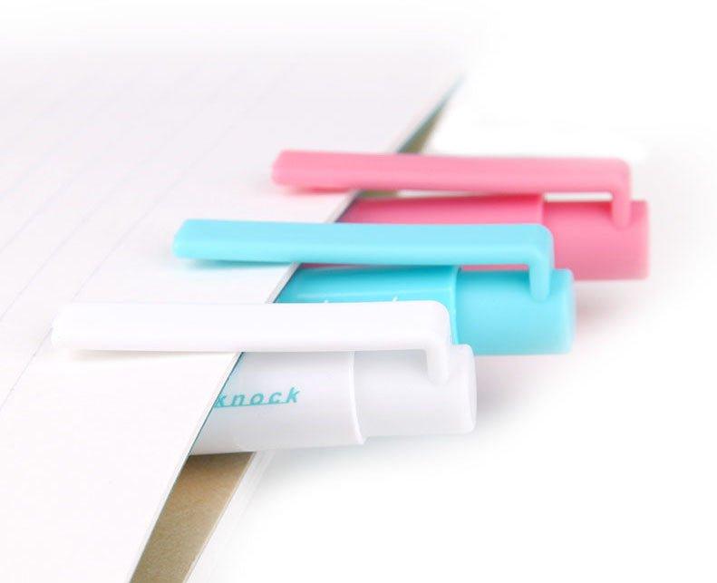 SEED EH-K button type convenient functional blue pink white eraser refill pack - CHL-STORE 