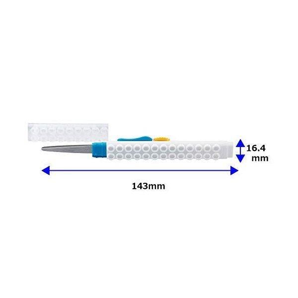 Shachihata KTX-SC/H-1 BLOX building block pen scissors blue easy to carry pen scissors safety scissors - CHL-STORE 