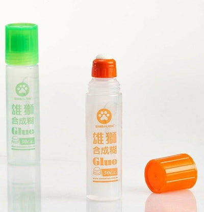 SIMBALION HG50/1 50cc Glue Synthetic Paste Glue Viscose Eco-friendly Raw Material Non-toxic Glue Soft Sponge Tip Random Color - CHL-STORE 