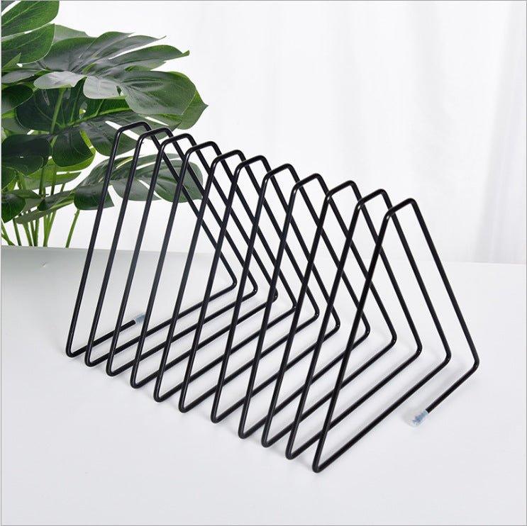 Simple and retractable triangular iron art creative display book stand, classic 7 grids, upgraded 11 grids LI-030011 - CHL-STORE 