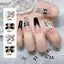 Simple French style small fragrance black and white pearl bow manicure alloy jewelry AC-030019 - CHL-STORE 