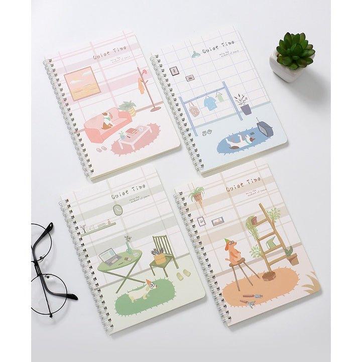 Simple Portable A5 Coil Notebook Notepad Thickened Material Horizontal Line Format Three Random Shipments NP-030054 - CHL-STORE 