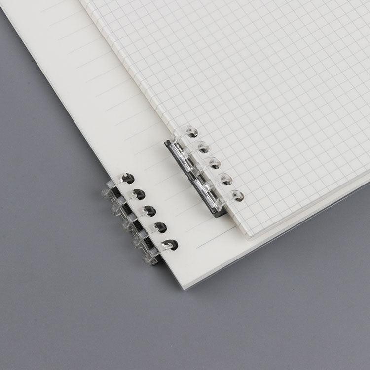 Simple style PP loose-leaf book frosted DIY notebook 10 holes B5 A5 square inner page horizontal line inner pageorizontal inner page NP-030057 - CHL-STORE 