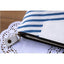 Simple Versatile Navy Crown Striped Sea Breeze Pencil Case Pencil Case Pen Case Canvas Pen Case Storage Bag Orange - CHL-STORE 