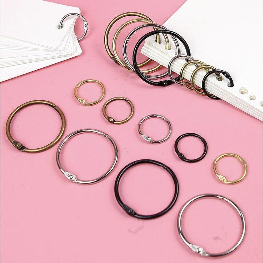 Amazon.com : Binder Rings Loose Leaf Book Rings Key Rings Paper Rings Metal  Plated Hinged Rings Binding Rings Keychain Circlip Rings for Cards Keys  Albums Photos Notes 50 Pack 1 inch : Office Products