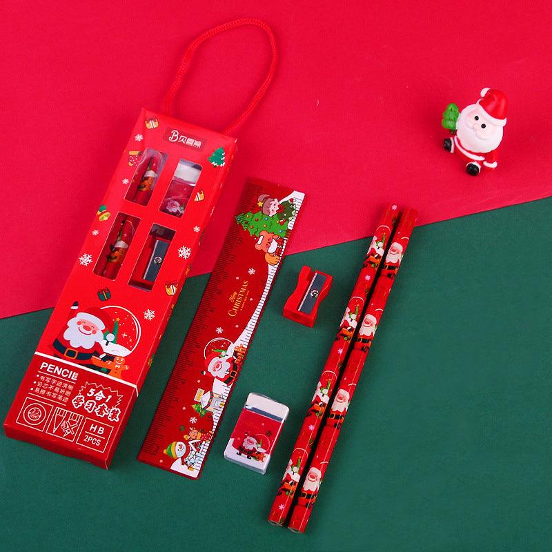 Stationery Christmas Ruler Eraser Pencil Pencil Sharpener Gift Student Learning School Class Activities Writing Tools NP-090045 - CHL-STORE 