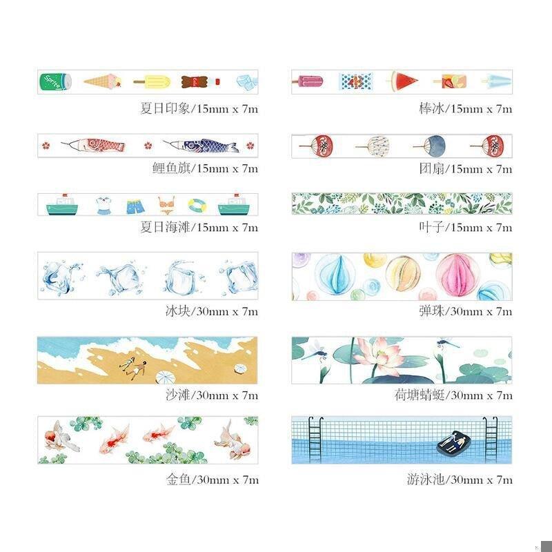 Summer Festival Washi Tape Pocket Paper Tape Decorative Paper Tape Hand-painted Paper Tape Japanese Paper Tape Washi Tape Summer NP-H7TAY-00 - CHL-STORE 