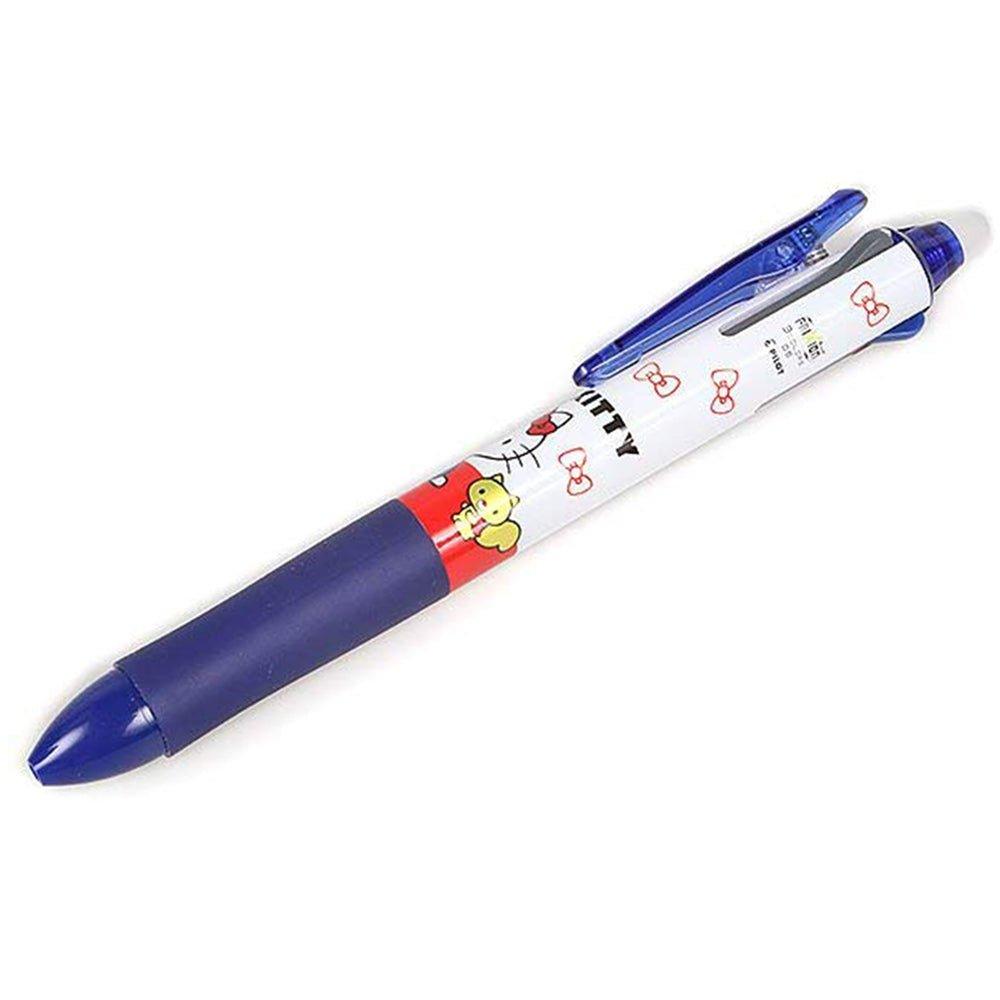 Sun-star 0.5mm tri-color multi-function pen rubbing pen magic rubbing pen function pen erasable pen blue rod Hello Kitty S4642503 - CHL-STORE 